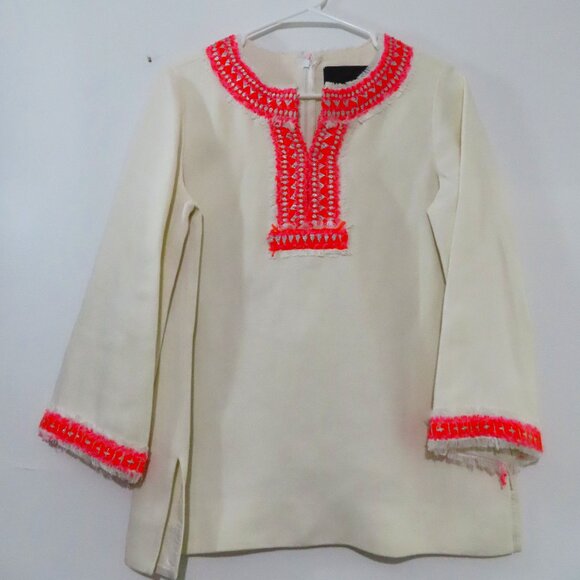 J.Crew Collection Linen Tunic Top Size 2 - Picture 1 of 9